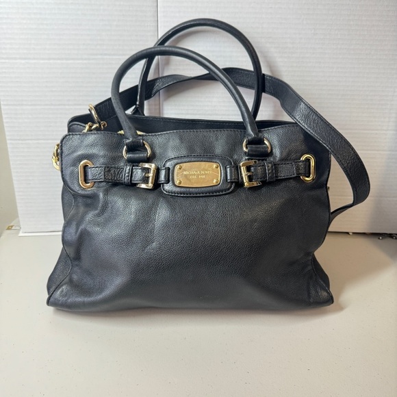 Michael Kors Black Hamilton Crossbody Hobo Bag - Picture 3 of 16